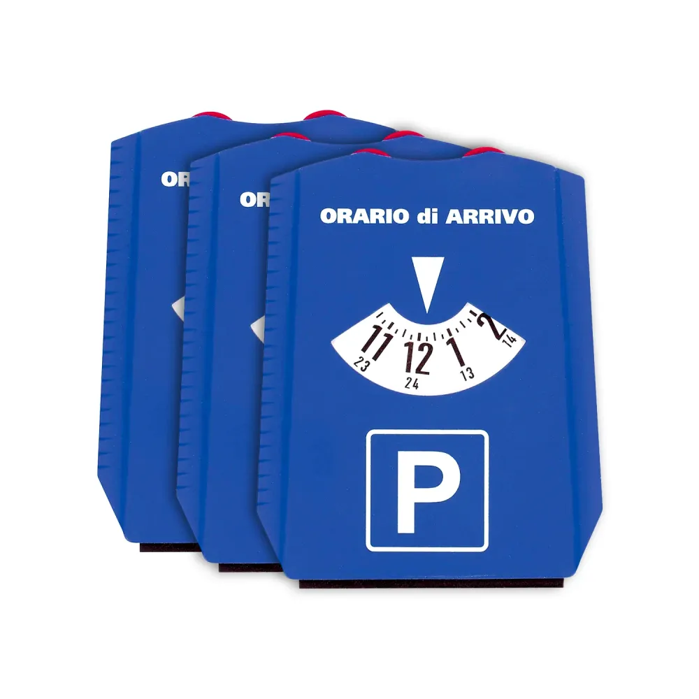 Raschiaghiaccio 2 1 Tre Lati Con Disco Orario Per Auto 12x15,5cm