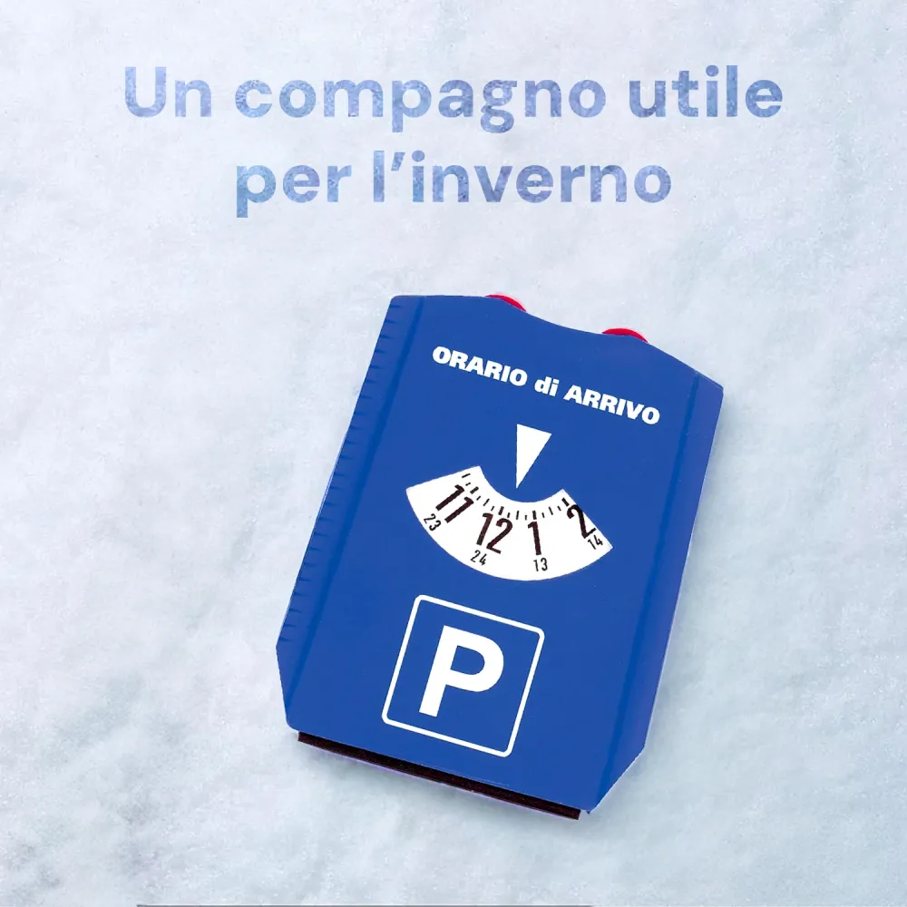 Raschiaghiaccio 2 1 Tre Lati Con Disco Orario Per Auto 12x15,5cm
