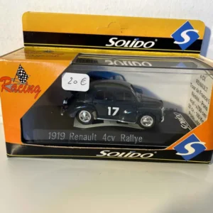 Renault 4 CV rallye grise fort foncée numéro 17 - Tour de France 1954 (Solido référence 1919)