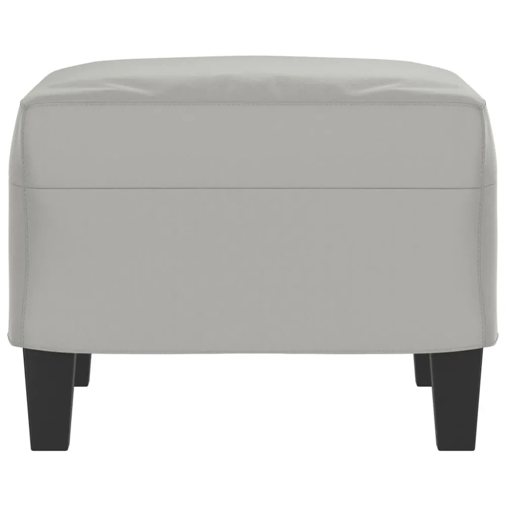 Repose-pieds tabouret 60 x 50 x 41 cm tissu microfibre gris et contreplaqué DEC030233