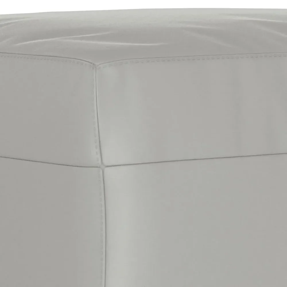 Repose-pieds tabouret 60 x 50 x 41 cm tissu microfibre gris et contreplaqué DEC030233