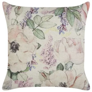 Sierkussen bloempatroon paars 45 x 45 cm ZAHRIYE