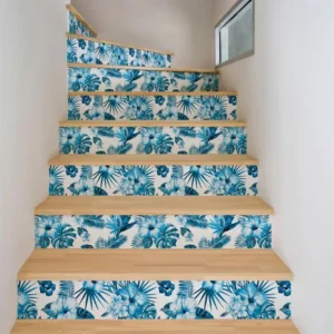 Stickers adhésifs escalier carrelages contremarche - TROPICAL SANTOS - 40x140cm