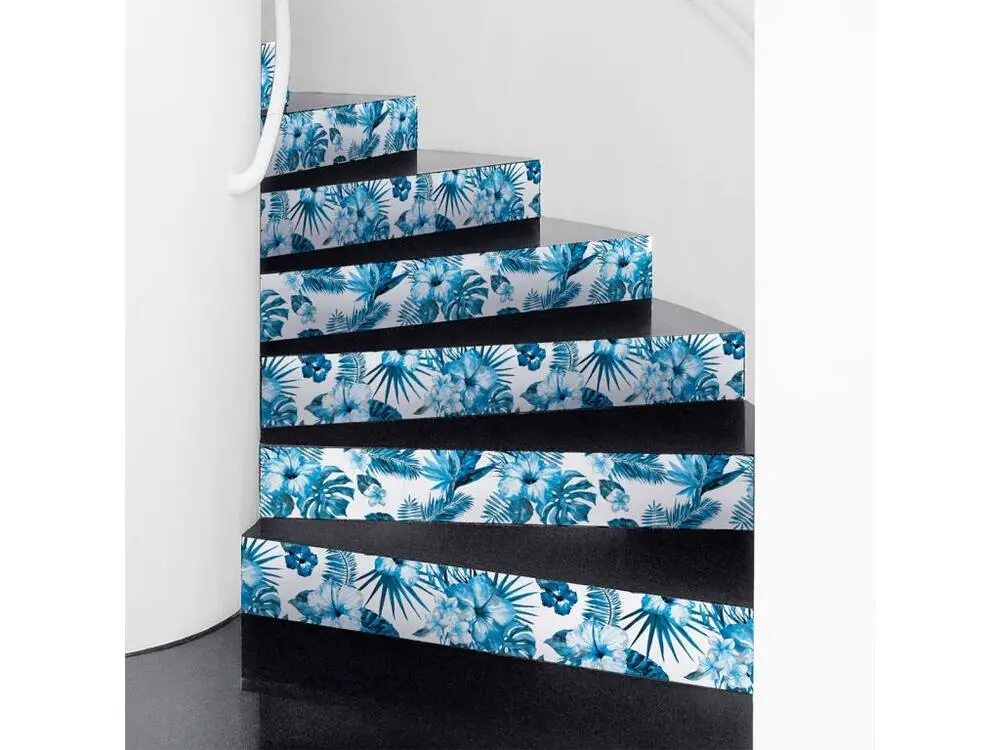 Stickers adhésifs escalier carrelages contremarche - TROPICAL SANTOS - 40x140cm