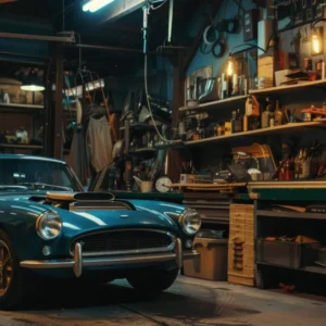 Toile de fond Pour Fête des Pères Garage Voiture Classique GQ2-222