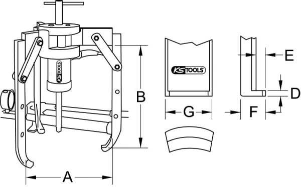 KS Tools extracteur universel à 3 bras 20 t 270 mm 640.2420 obtenir à bas prix
