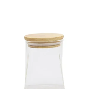 Torino Curved Borosilicate 4 Piece Canister - Clair