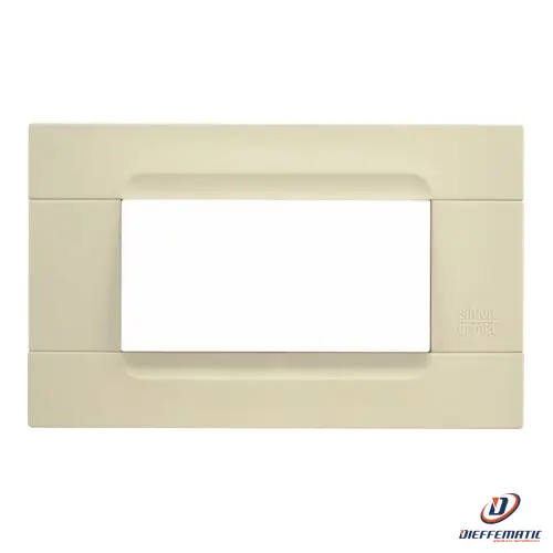 Urmet Placca 4 Moduli, Kàdra, Serie Antracite, Tecnopolimero, Avorio 10804.Av