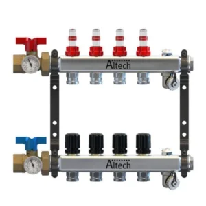 Collecteur plancher chauffant basse température Altech inox intégral 4 Circuits ALTECH