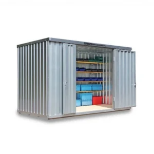 Conteneur de matériel FLADAFI MC 1400 XL assemblé avec plancher en bois 4050 x 2170 x 2532 mm 201420 + 201422 se fournir à...