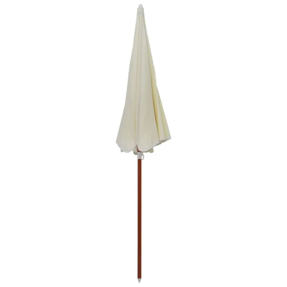 Parasol avec mât en acier 240 cm sable 02_0008101