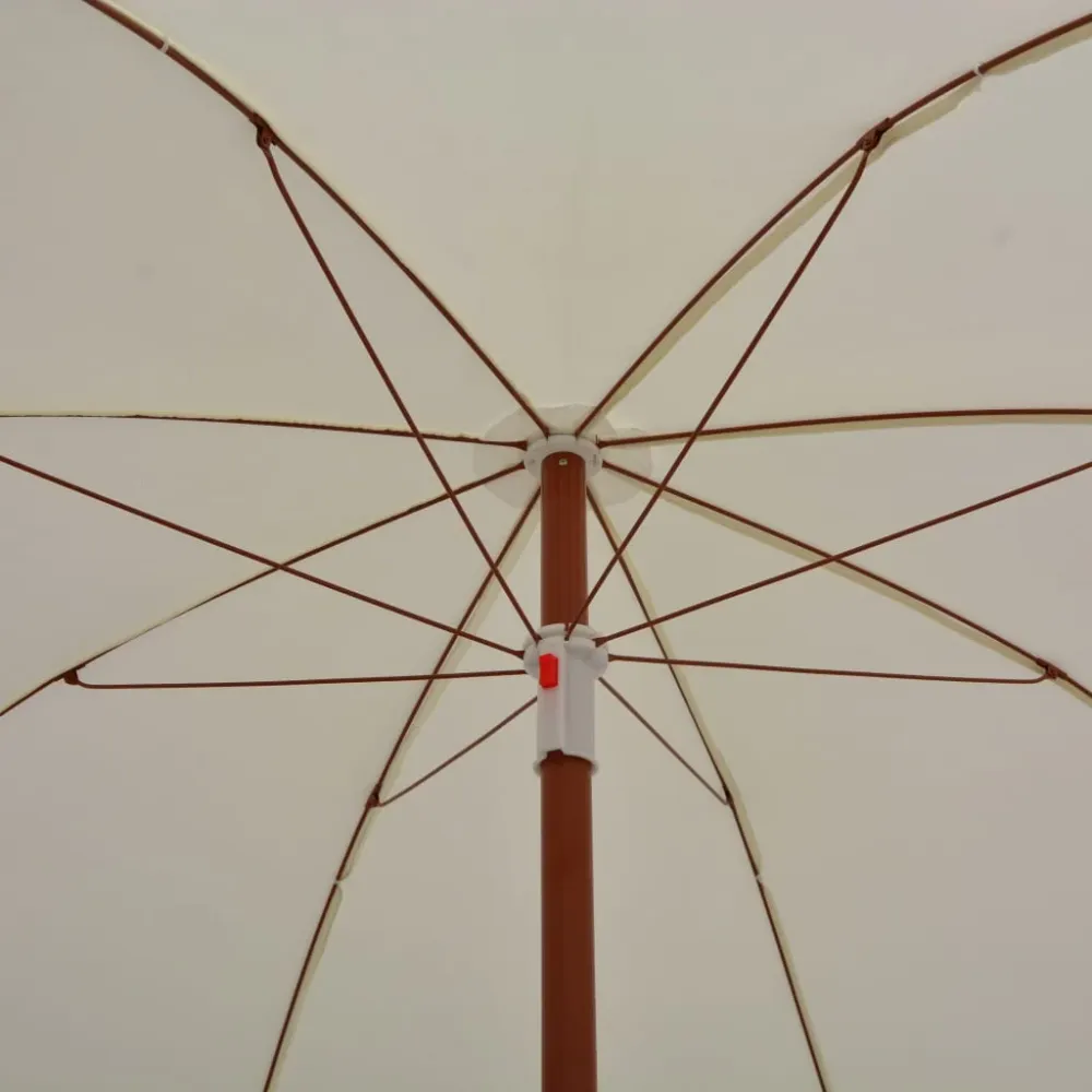 Parasol avec mât en acier 240 cm sable 02_0008101
