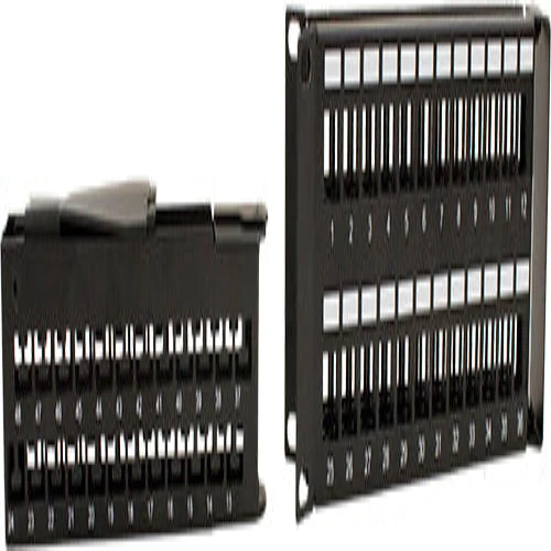 48 Port Angled Support Bar Noir jais Blank Patch Panel V-Type Cable Manager 043-384//48