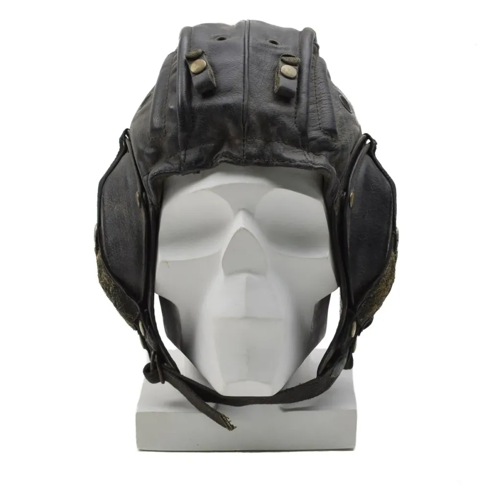 Casque de sécurité militaire belge d'origine pour tankiste, protection des oreilles et de la tête, chapeau noir en Polyest...