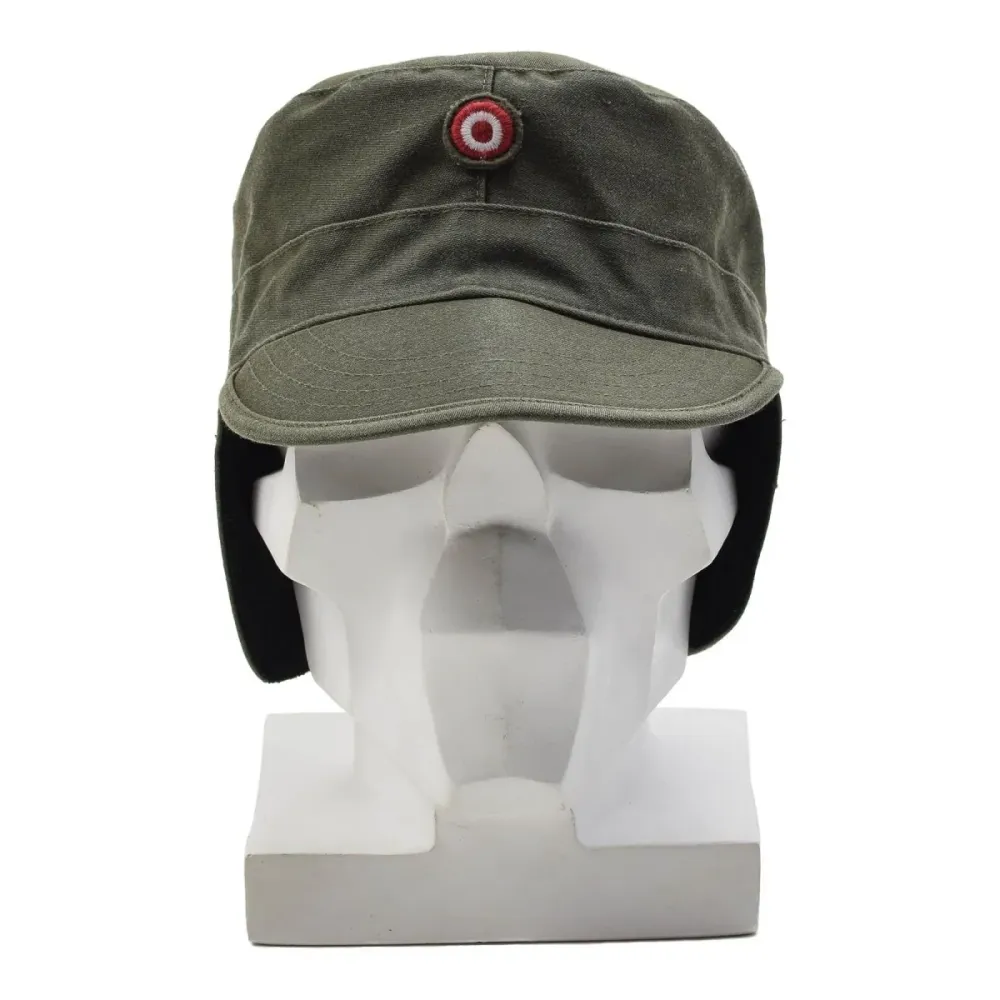 Casquette militaire autrichienne originale, légère, pliable, avec rabats d'oreilles, chapeau tactique OD Certifié CE