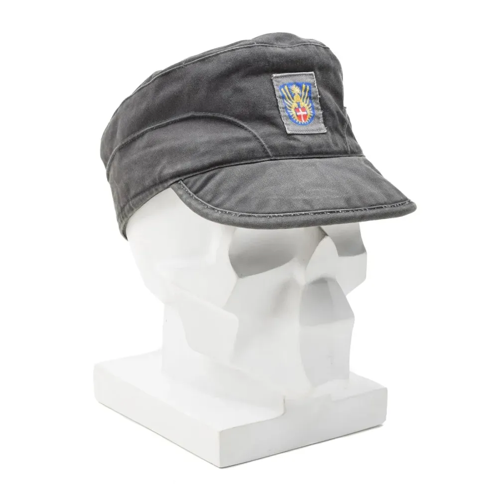 Casquette à visière originale de l'armée danoise, légère, pliable, avec cache-oreilles, chapeau vieux style gris