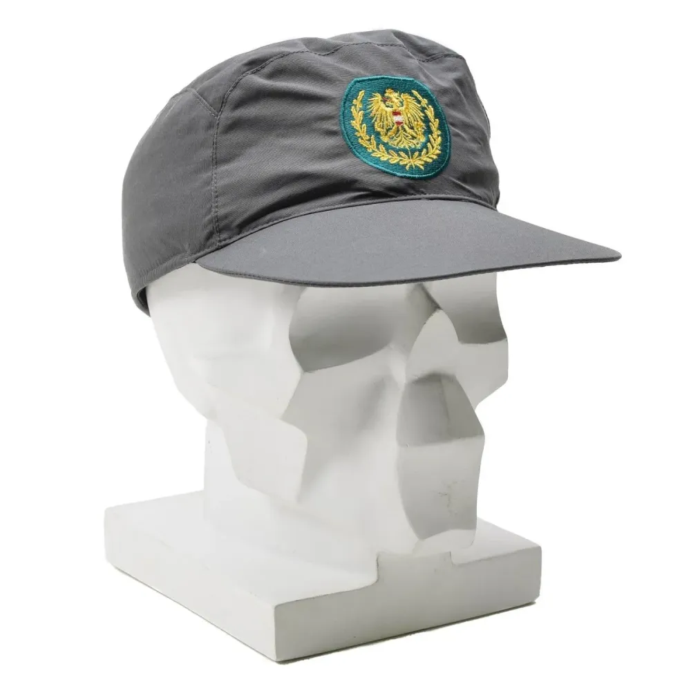 Véritable casquette militaire autrichienne grise GoreTex avec cache-oreilles pliables NEUF avec Revêtement imperméable