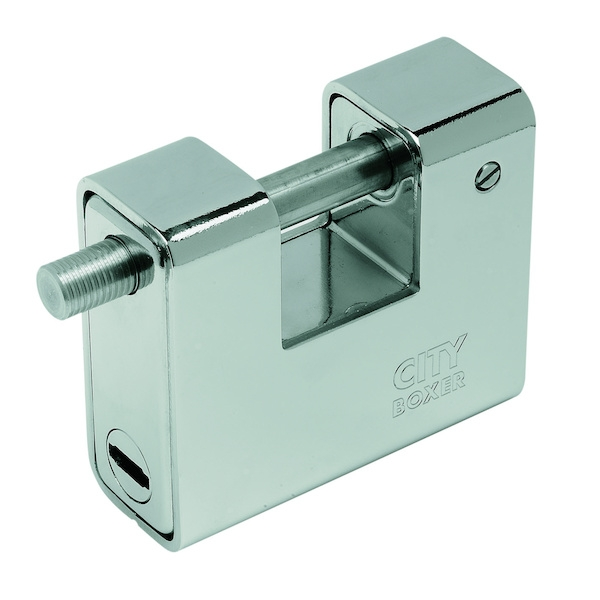 Cadenas BOXER 90 mm blindé acier - pour demi-cylindre européen - ISEO Certifié CE