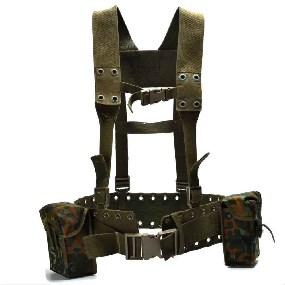 Kit de transport de charge pour harnais de ceinture tactique 4 pièces du système de sangles de l'armée allemande d'origine...