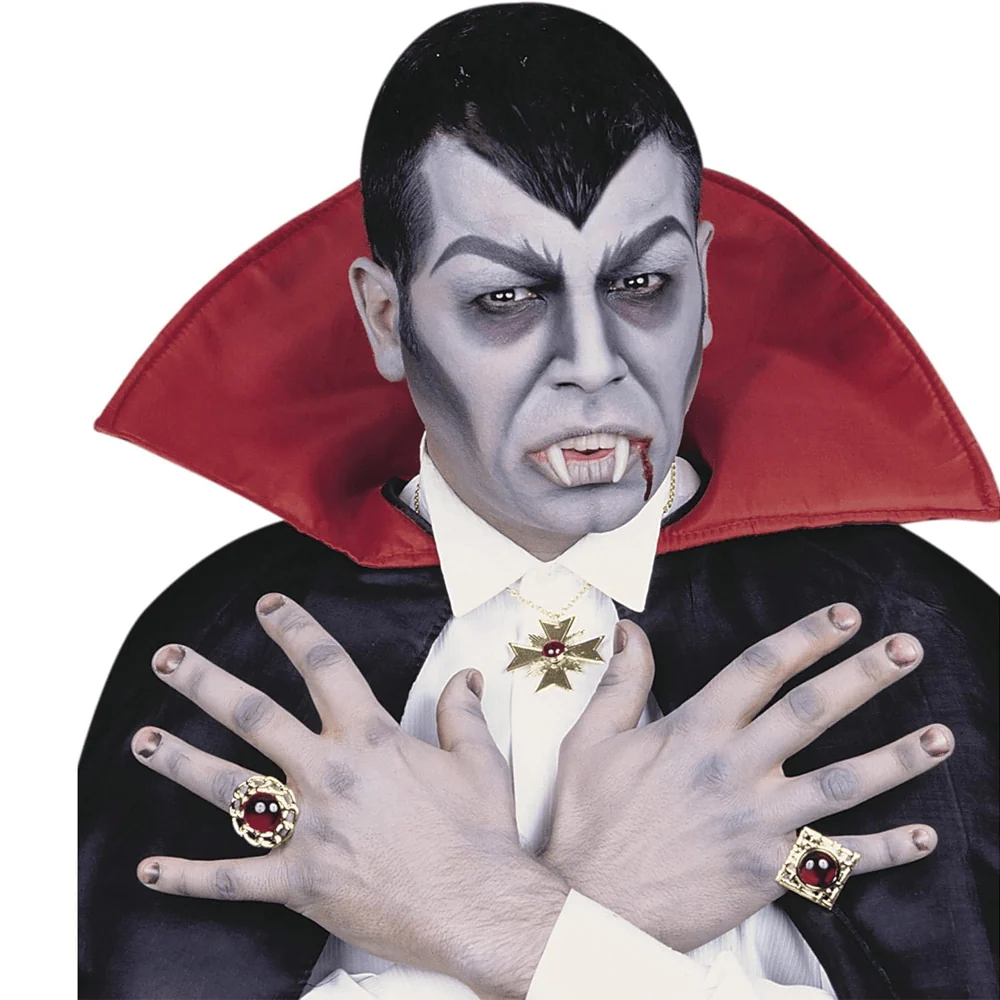 Set bijoux vampire – Médaillon & bagues Alpha55