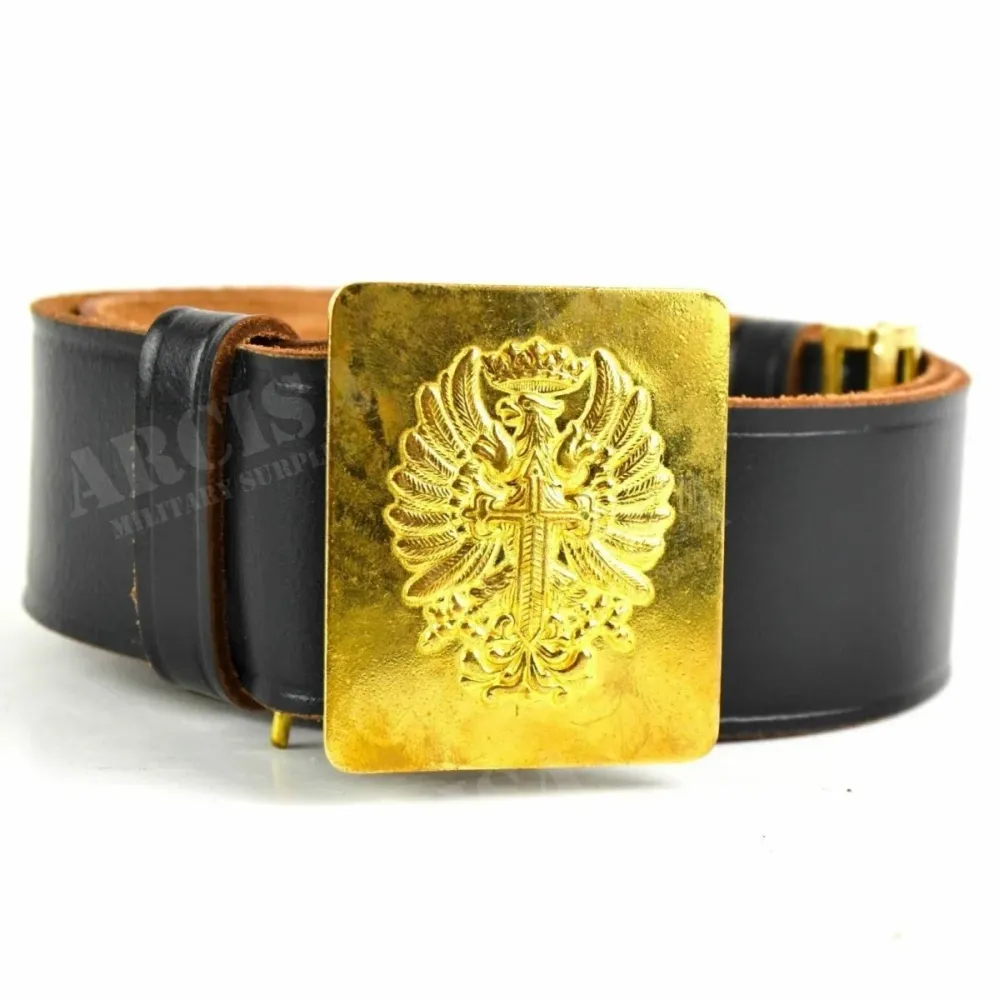 Support de transport Ceinture de costume en cuir véritable de l'armée espagnole avec boucle en laiton pour pantalon militaire
