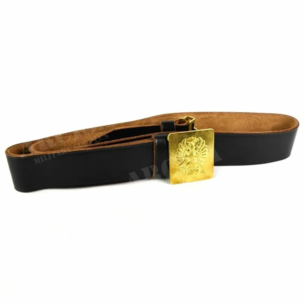 Support de transport Ceinture de costume en cuir véritable de l'armée espagnole avec boucle en laiton pour pantalon militaire
