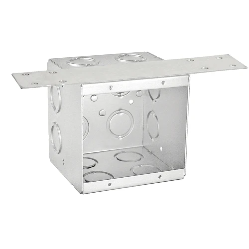 2-1/2" Deep Two Gang Bracketed Masonry Box Non-Gangable Wite Conduit KO's CB-2250 (Pack 30)