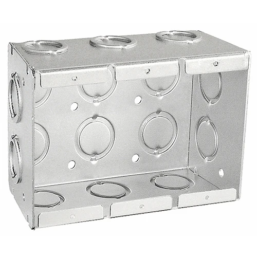 2-1/2" Three Gang Masonry Box Non Gang able Deep Knockouts Conduit TB-325 (Pack 30)