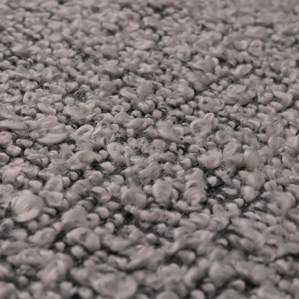 Chaise de salle à manger avec accoudoir siège rotatif en tissu bouclé gris manifeste cadre trépied 04_0006273