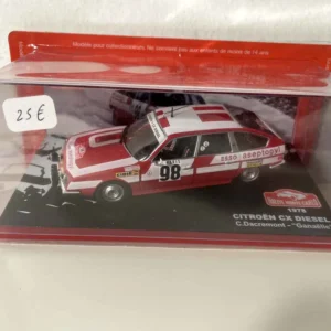 Citroën CX Diésel blanche et rouge numéro 98 - rallye de Monté-Carlo de 1978