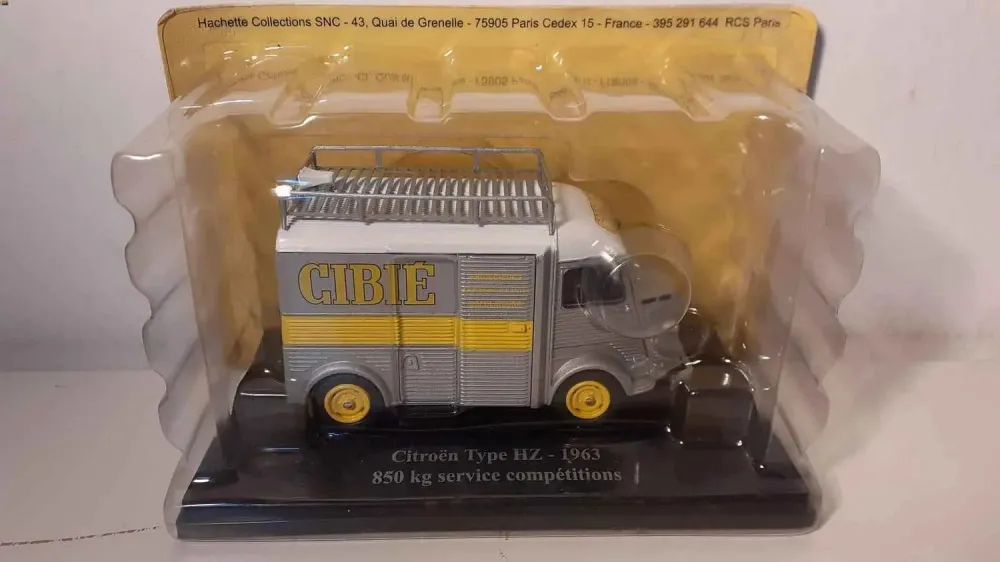 Citroën type HZ gris et bande jaune de 1963 - 850 kg service compétitions CIBIE