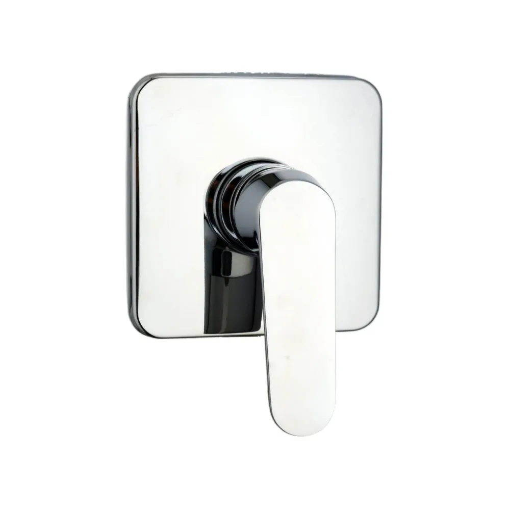 Composition de mélangeurs pour lavabo simple box, bidet et douche une voie carré Echo en laiton chromé