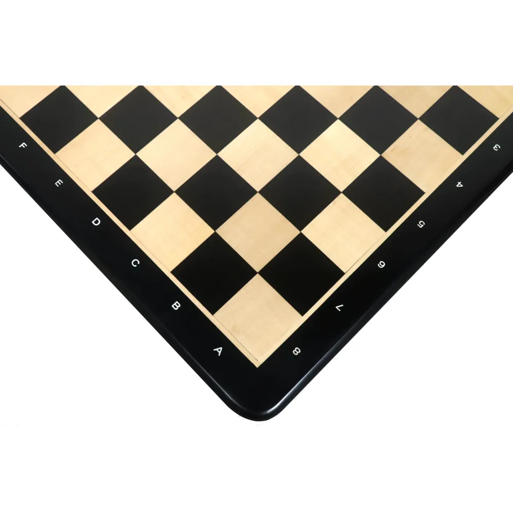 21" Ebony Wood & Érable Wood Chess board - Square 55 mm - Algebraic Notations - Warehouse Clearance - Europe Shipping Only