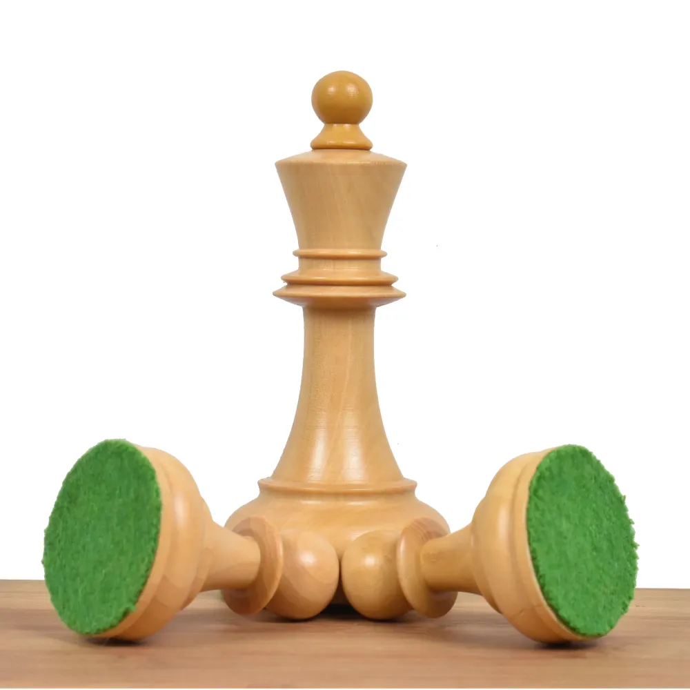 Jeu d'échecs Dubrovnik des années 1970 légèrement imparfait - Pièces d'échecs uniquement - Bois de rose doré doublement le...