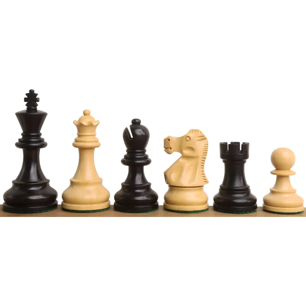 Jeu d'échecs Staunton légèrement imparfait de 8,25 cm de la série Reykjavik - Pièces d'échecs uniquement - Bois de buis no...