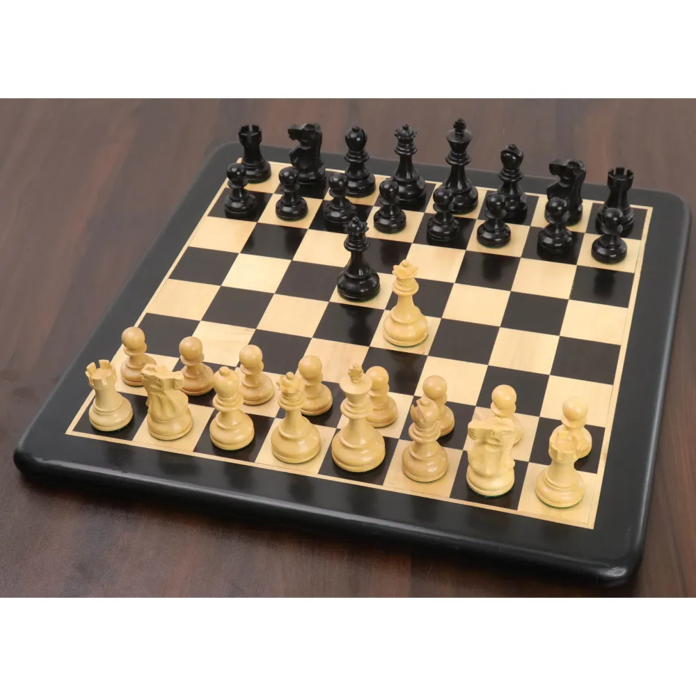 Jeu d'échecs Staunton légèrement imparfait de 8,25 cm de la série Reykjavik - Pièces d'échecs uniquement - Bois de buis no...