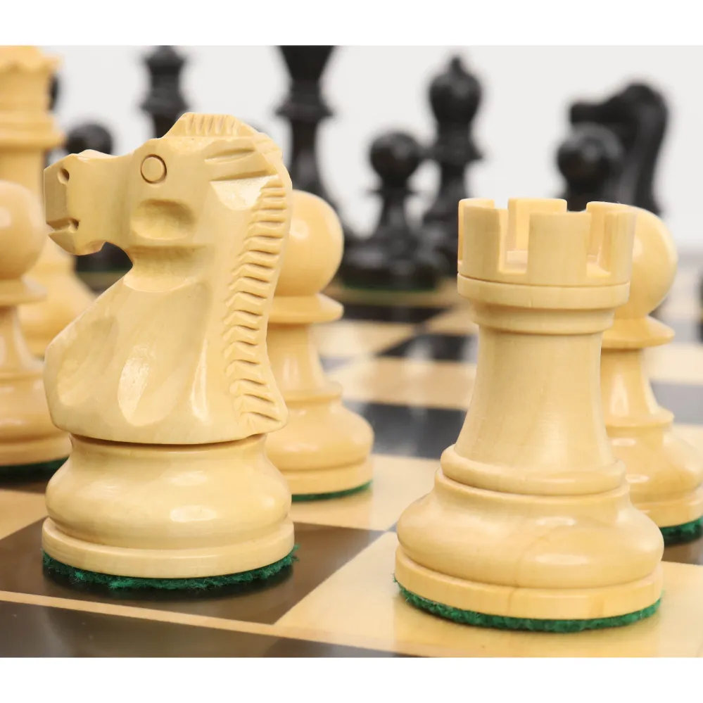 Jeu d'échecs Staunton légèrement imparfait de 8,25 cm de la série Reykjavik - Pièces d'échecs uniquement - Bois de buis no...
