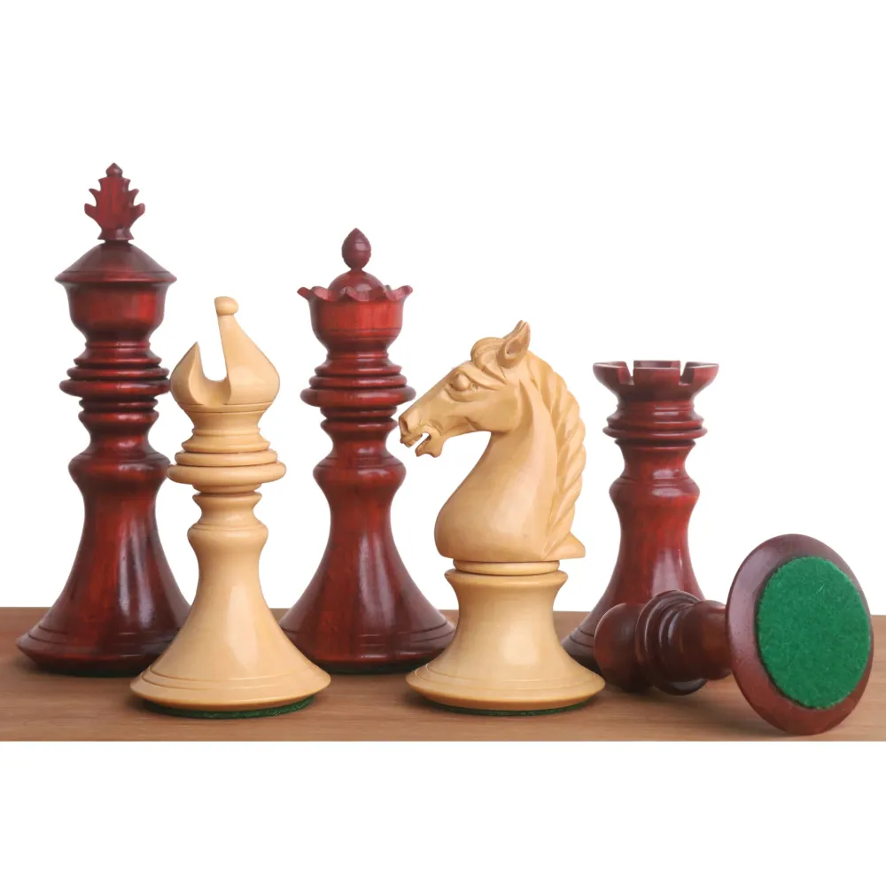 Jeu d'échecs Staunton de luxe légèrement imparfait de 4,3 pouces de la série Aristocrat - Pièces d'échecs uniquement - Boi...