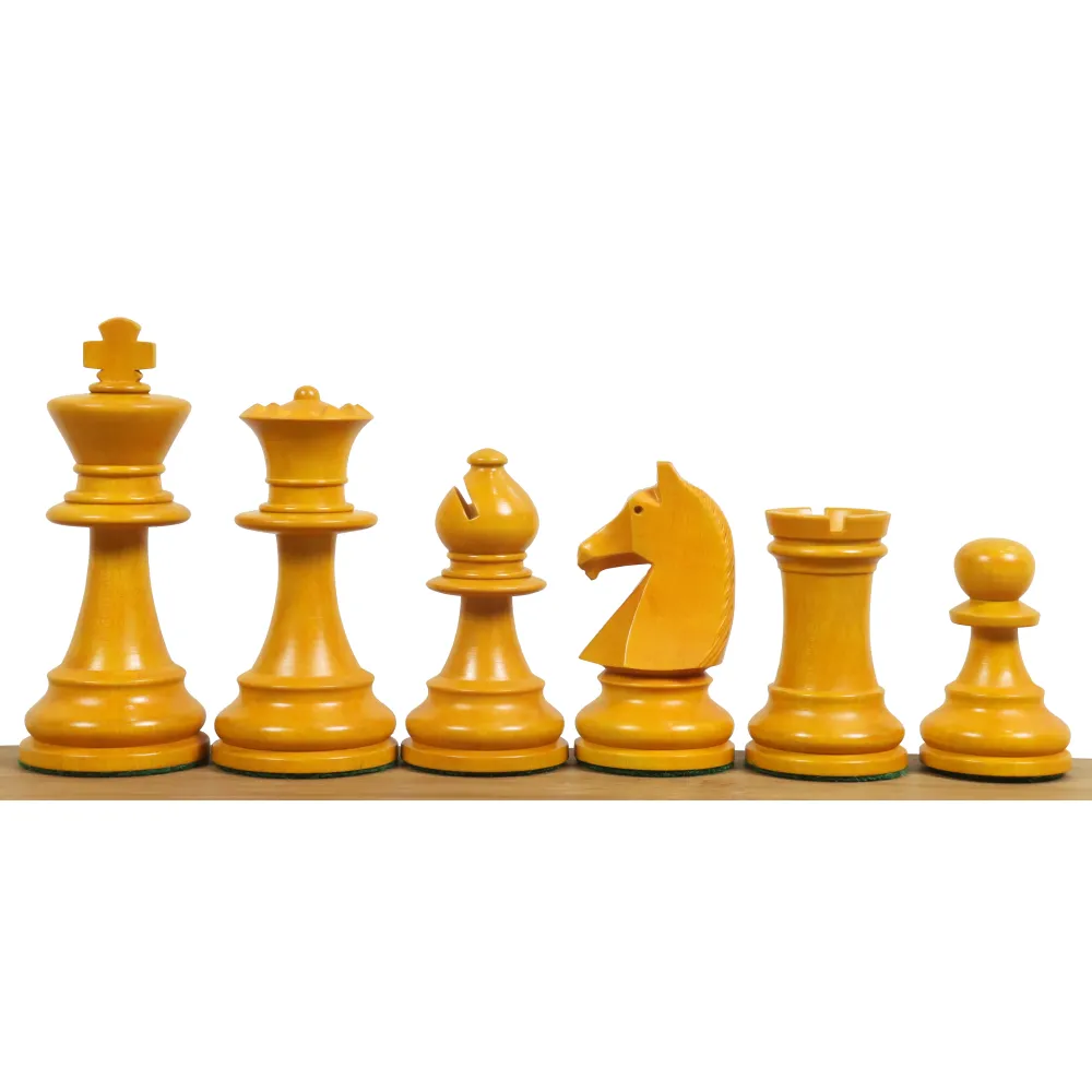 Légèrement imparfait 3.9" Jeu d'Echecs de Tournoi Chavet - Pièces d'Echecs Seules - Buis Antique