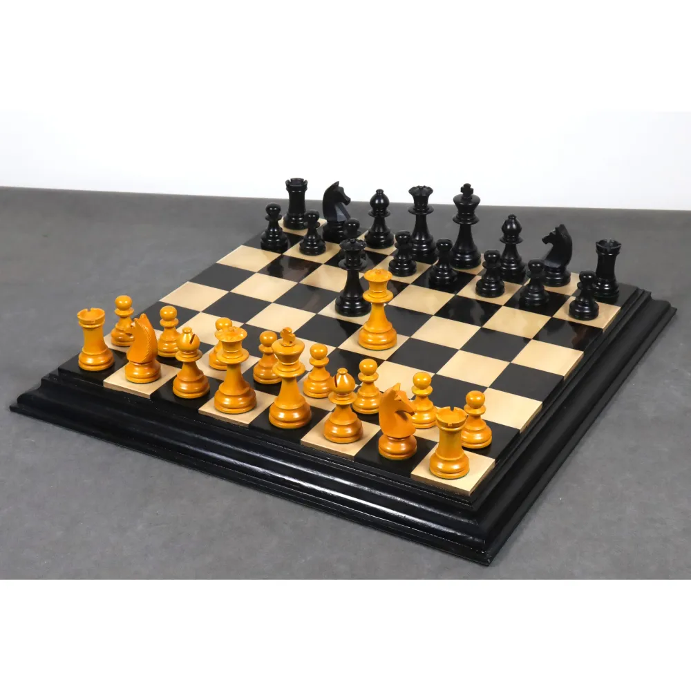 Légèrement imparfait 3.9" Jeu d'Echecs de Tournoi Chavet - Pièces d'Echecs Seules - Buis Antique