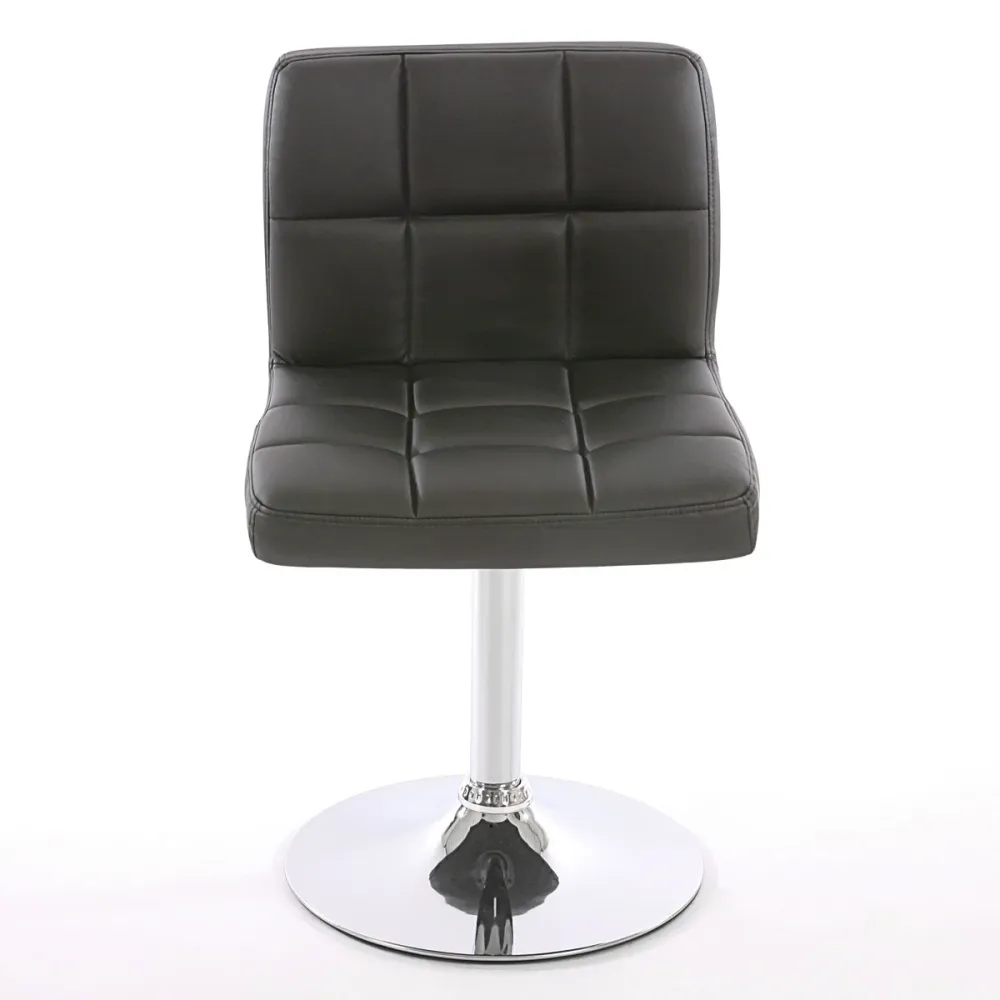 Lot de 6 chaises fauteuils de salle à manger en synthétique noir CDS04268
