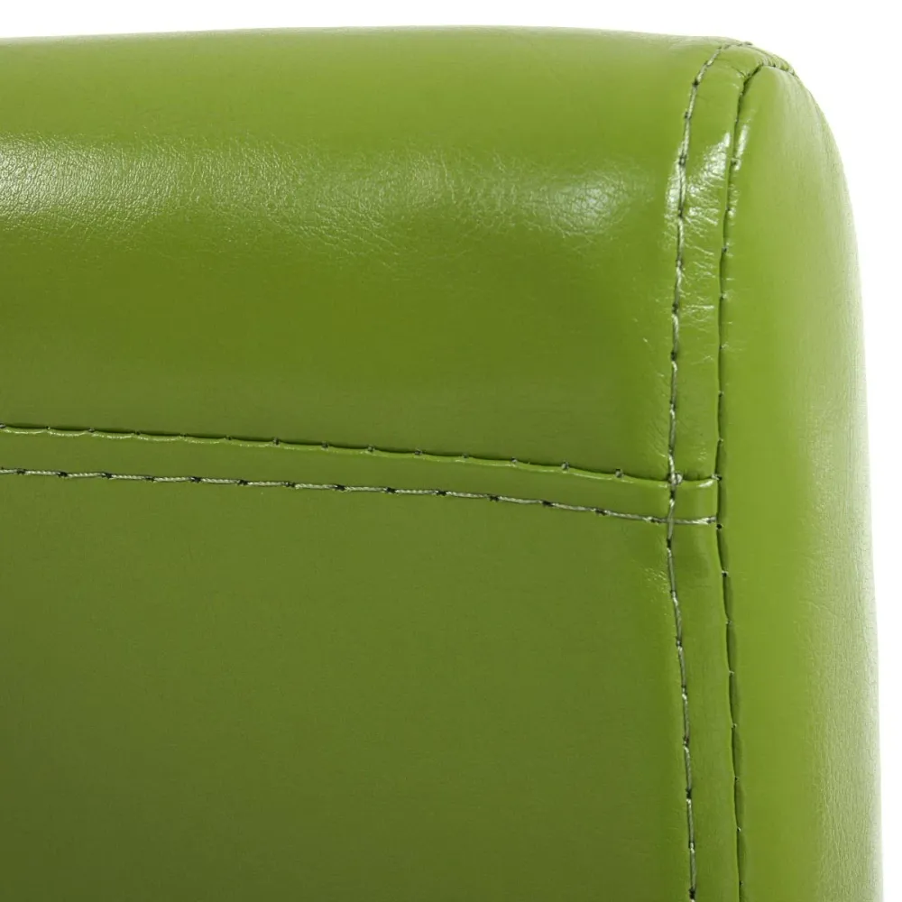 Lot de 6 chaises de salle à manger synthétique vert pieds clairs CDS04231