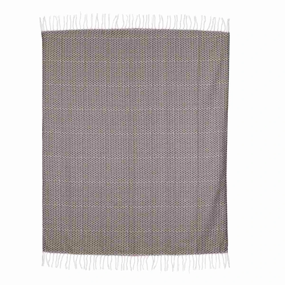 Mica decorations plaid myrthe - 150x130xafmetingen:150x130x0 cm - plastique - marron