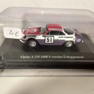 Pneu tout-terrain quad Renault Alpine A110 1600S version Echappement rouge - blanche - violette (numéro 51)