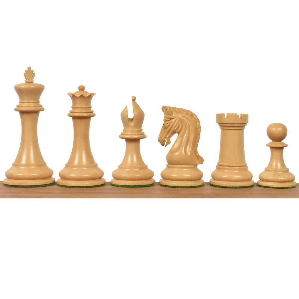 Reproduction légèrement imparfaite du jeu d'échecs Sinquefield Staunton 2016 - Pièces d'échecs uniquement - Bois de rose B...