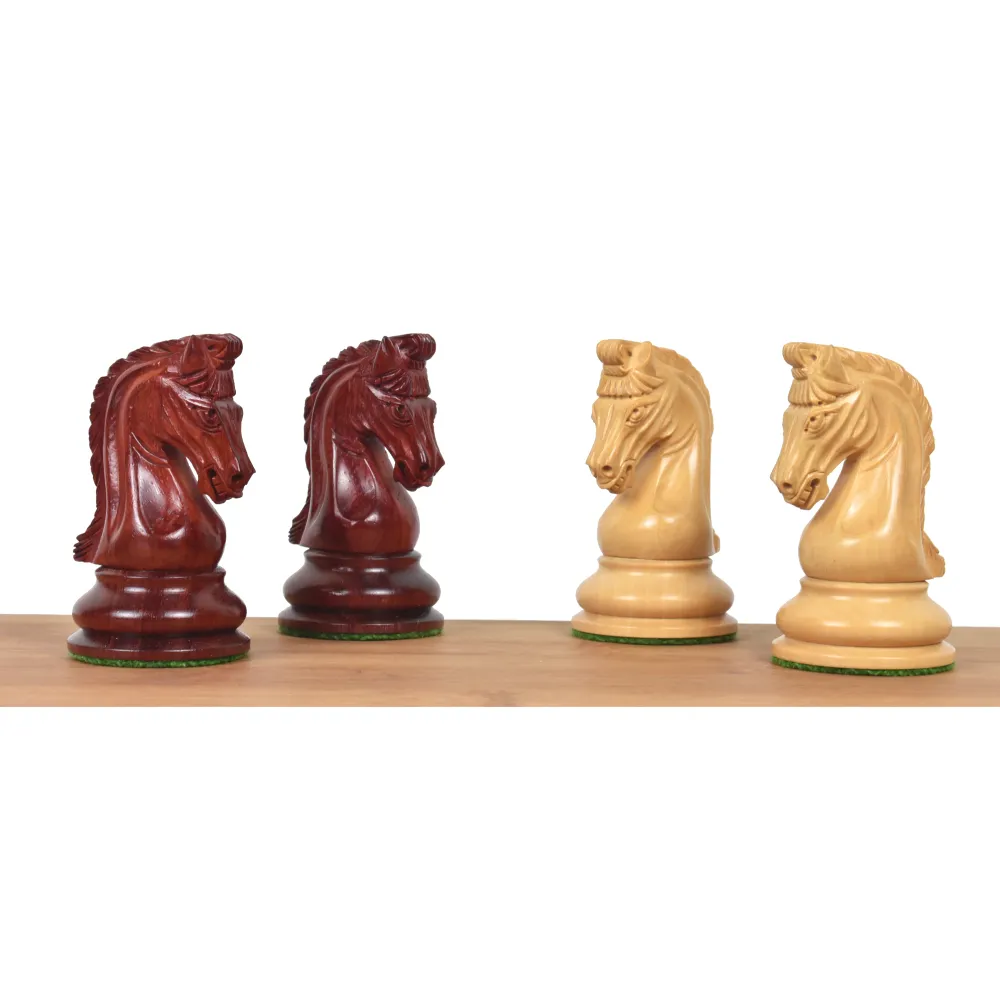 Reproduction légèrement imparfaite du jeu d'échecs Sinquefield Staunton 2016 - Pièces d'échecs uniquement - Bois de rose B...
