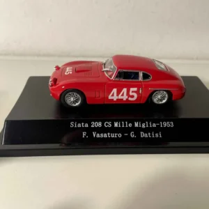 Siata 208 CS rouge numéro 445 - Mille Miglia de 1953 (collection Starline Models)