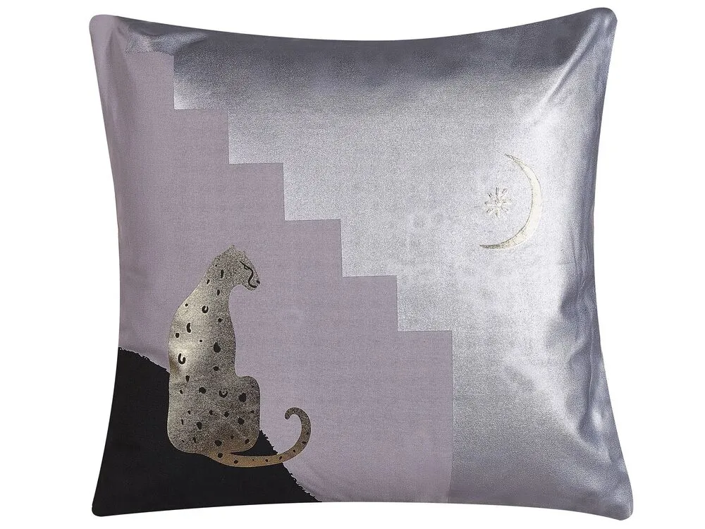 Sierkussen set van 2 cheetah motief meerkleurig 45 x 45 cm DIGITALIS