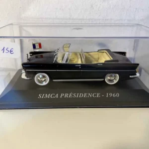 Simca Présidence noire de 1960 (absence de fiche cartonnée en fond de boite)