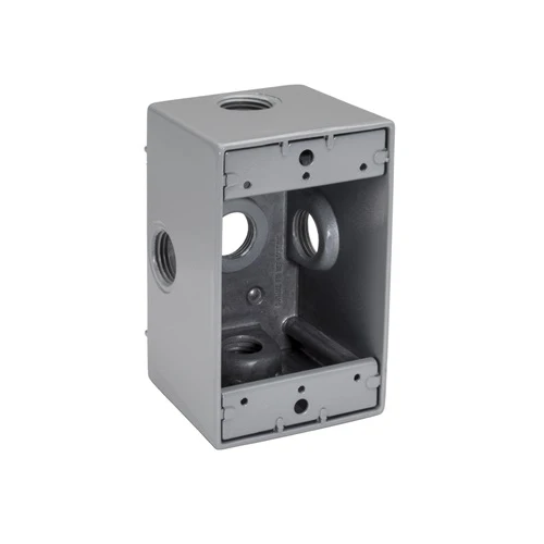 1" Thread Hub Individuel Gang 5 hole (Side) Opening Deep Weatherproof Box WDB15100X (Pack 20)